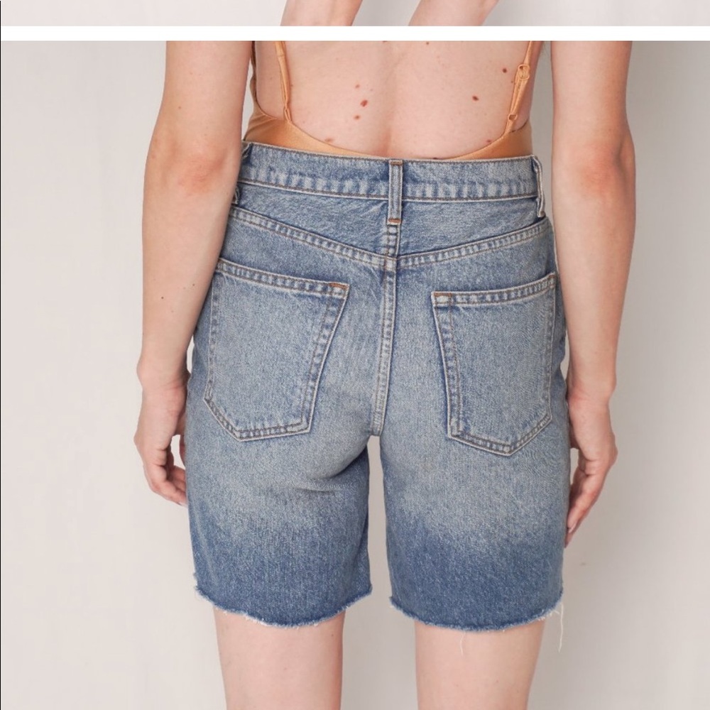 Reformation Allie Cutoff Jean Shorts In Shasta View 4